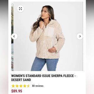 Grunt Style Women's Sherpa Fleece Jacket - Desert Sand